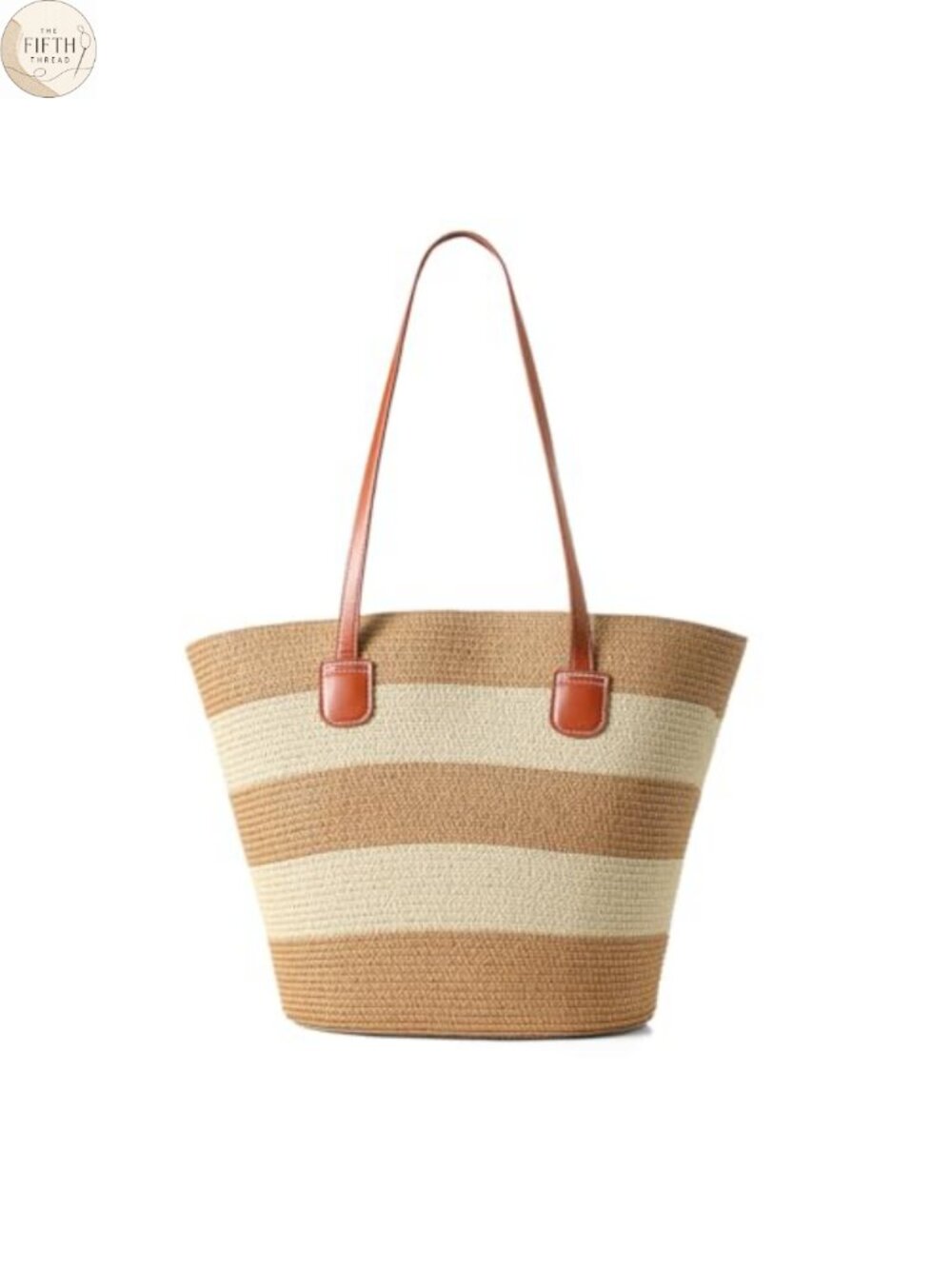 Handwoven Straw Tote Bag Woven Shoulder Bag Summer Travel Handbag